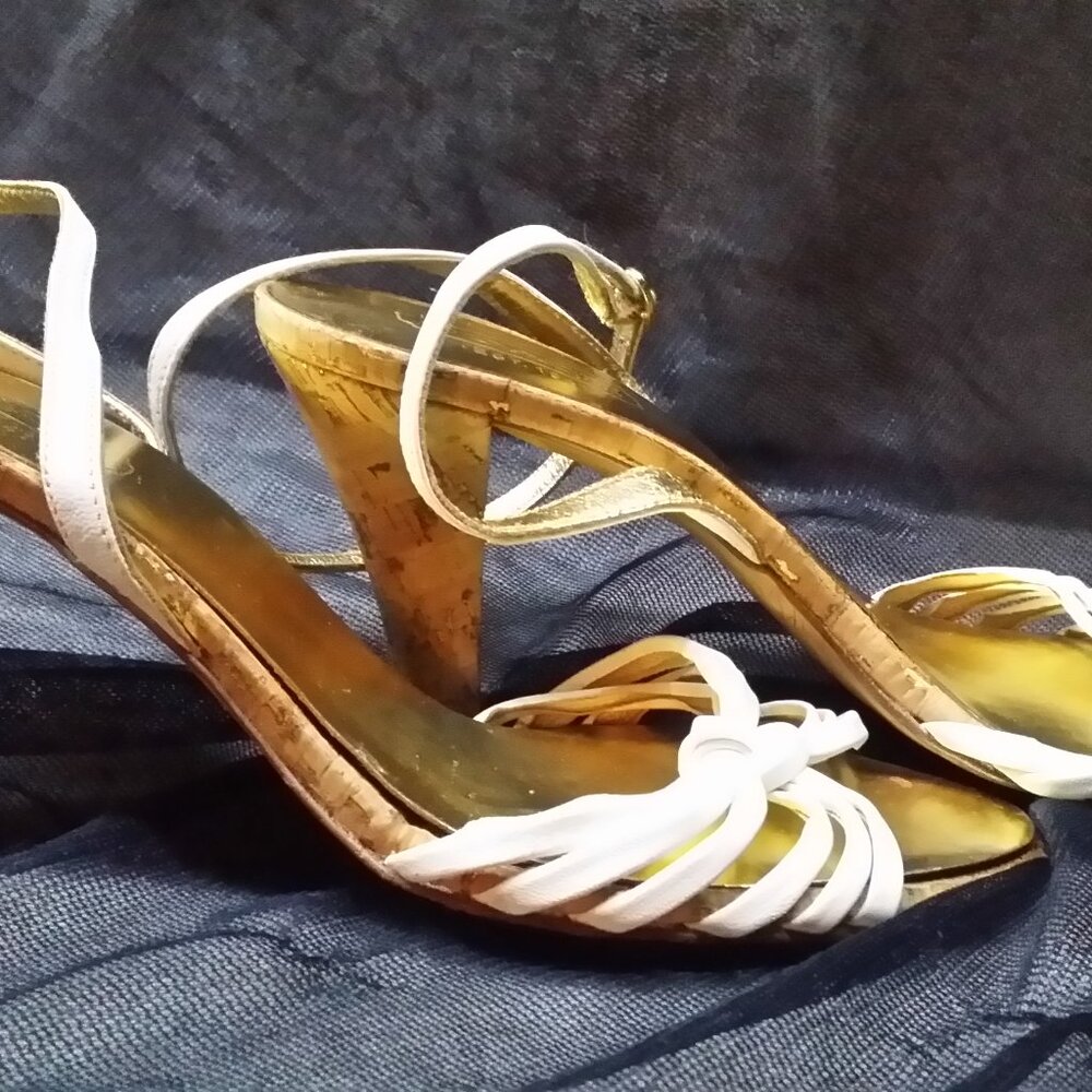 Coach vintage white strappy sandal